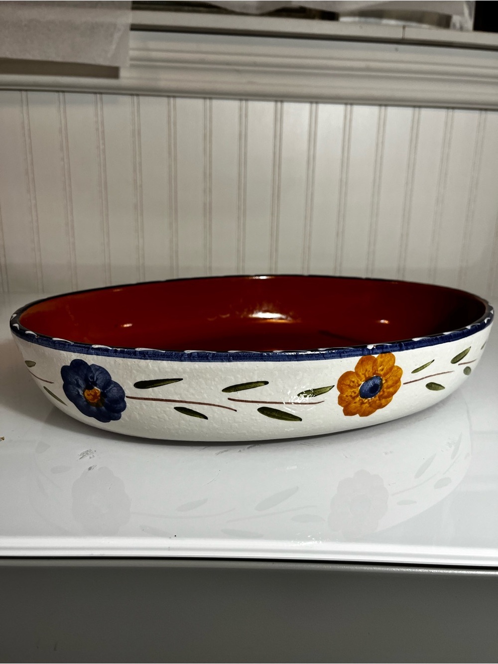 Furio Home "La Spezia" Hand Painted Oval Ceramic Baking Dish Serving Bowl Italy - Picture 3 of 15
